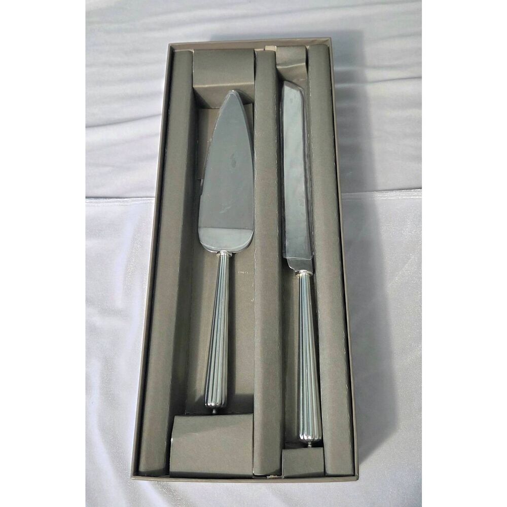 Monique Lhuillier for Waterford RARE Modern Love Cake Knife and Server Set